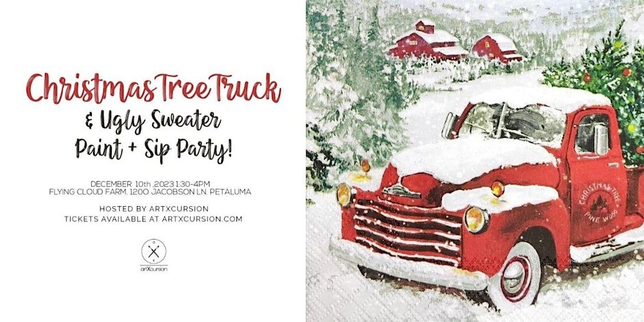 Christmas TreeTruck Ugly Sweater Paint + Sip Party!